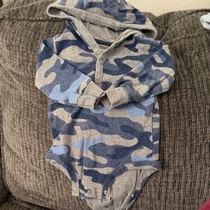 Carter's Blue and Gray Camo Bodysuit